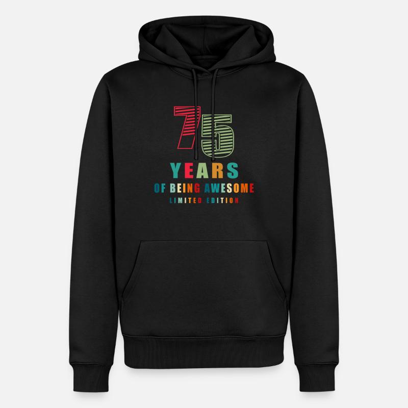75e anniversaire 75 ans - Sweat à capuche Premium bio Homme - noir