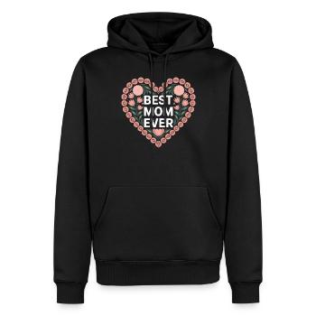 Beste Mama Best Mom Ever Floral Blumen Her - Männer Premium Bio Hoodie - Schwarz - Vorne - Nico (187cm)