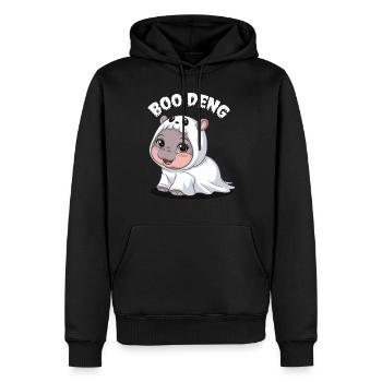 Cute Hippo Boo Deng Costume for Kids - Men’s Premium Organic Hoodie - black - Front - Nico (187cm)