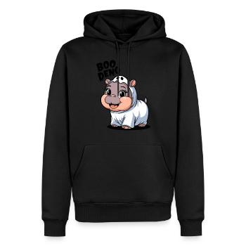 Cute Boo Deng Hippo Costume Adventure - Men’s Premium Organic Hoodie - black - Front - Nico (187cm)