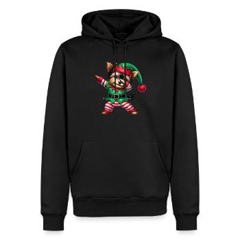 Weihnachten Yorkie Elf Lustiger Yorkshire Terrier - Männer Premium Bio Hoodie - Schwarz - Vorne - Nico (187cm)