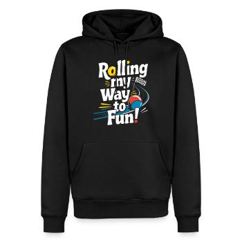 Des aventures palpitantes de courses de billes pour les passionnés - Sweat à capuche Premium bio Homme - noir - Devant - Nico (187cm)