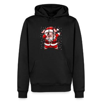 Schwein Weihnachten Schwein Liebhaber Ferkel - Männer Premium Bio Hoodie - Schwarz - Vorne - Nico (187cm)