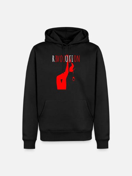 LOVE ON Revolution - Men’s Premium Organic Hoodie - black
