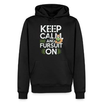 Furry Fandom Enthusiast Cosplay Fun and Fursuiting - Männer Premium Bio Hoodie - Schwarz - Vorne - Nico (187cm)