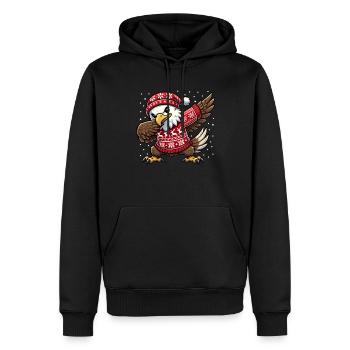 Aigle de Noël Aigle Noël laid - Sweat à capuche Premium bio Homme - noir - Devant - Nico (187cm)