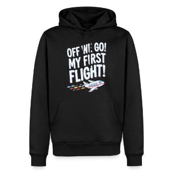 My First Plane Ride First Time Flying Adventure - Männer Premium Bio Hoodie - Schwarz - Vorne - Nico (187cm)