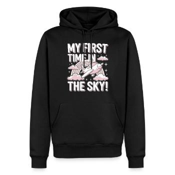 My First Plane Ride First Time Flying Adventure - Männer Premium Bio Hoodie - Schwarz - Vorne - Nico (187cm)
