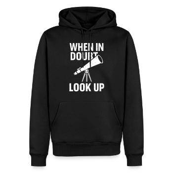 Amateur Astronomen Wenn In Zweifel Schau Hoch - Männer Premium Bio Hoodie - Schwarz - Vorne - Nico (187cm)