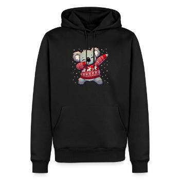 Weihnachten Koala Ugly Christmas - Männer Premium Bio Hoodie - Schwarz - Vorne - Nico (187cm)