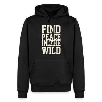 Guérison de la nature et bien-être grâce à - Sweat à capuche Premium bio Homme - noir - Devant - Nico (187cm)
