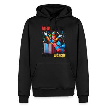 Mein Kostüm Wäsche Ist In Der Wäsche - Männer Premium Bio Hoodie - Schwarz - Vorne - Nico (187cm)