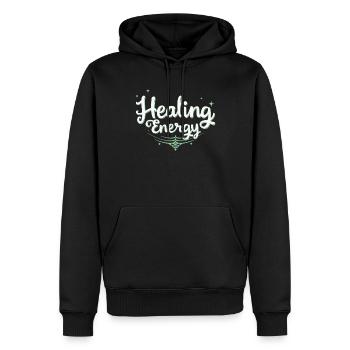 Guérison de la nature et bien-être grâce à - Sweat à capuche Premium bio Homme - noir - Devant - Nico (187cm)