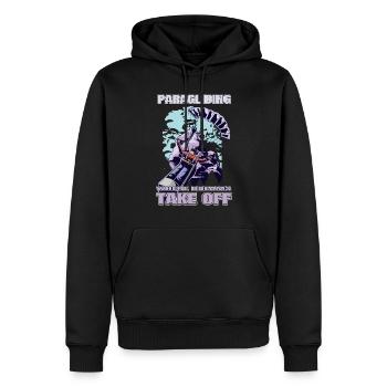 Paragliding – Where Dreams Take Off - Männer Premium Bio Hoodie - Schwarz - Vorne - Nico (187cm)