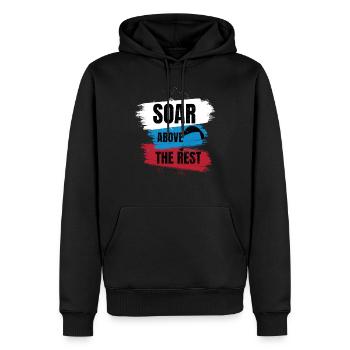 Envolez-vous au-dessus des autres – Paragliding Design - Sweat à capuche Premium bio Homme - noir - Devant - Nico (187cm)