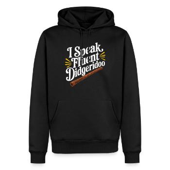 Didgeridoo Player Embracing Aboriginal Instrument - Männer Premium Bio Hoodie - Schwarz - Vorne - Nico (187cm)