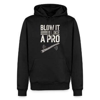 Didgeridoo Player Embracing Aboriginal Instrument - Männer Premium Bio Hoodie - Schwarz - Vorne - Nico (187cm)