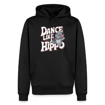Adorable bébé hippopotame oeuvre pour les amateurs d’hippopotames - Sweat à capuche Premium bio Homme - noir - Devant - Nico (187cm)