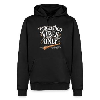 Didgeridoo Player Embracing Aboriginal Instrument - Männer Premium Bio Hoodie - Schwarz - Vorne - Nico (187cm)