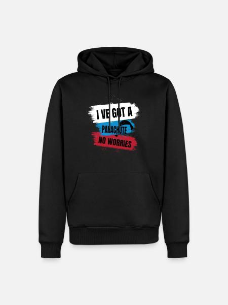 Solitude dans le ciel – Parapente - Sweat à capuche Premium bio Homme - noir