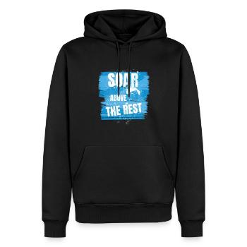 Envolez-vous au-dessus des autres – Paragliding Design - Sweat à capuche Premium bio Homme - noir - Devant - Nico (187cm)