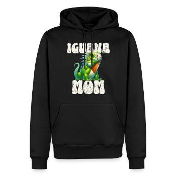 Leguan Mama - Männer Premium Bio Hoodie - Schwarz - Vorne - Nico (187cm)
