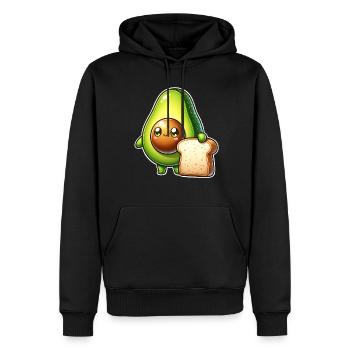 Avocado Toast - Männer Premium Bio Hoodie - Schwarz - Vorne - Nico (187cm)