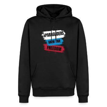 Only Paragliders Know True Freedom - Männer Premium Bio Hoodie - Schwarz - Vorne - Nico (187cm)