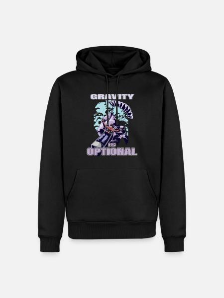 Gravity Is Optional – Paragliding Freedom - Men’s Premium Organic Hoodie - black