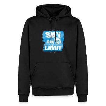 Sky Is Not the Limit – Paragliding Adventure - Men’s Premium Organic Hoodie - black - Front - Nico (187cm)