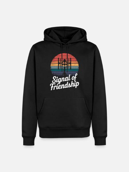 Signal Der Freundschaft Ham Radio Amateur Radio - Männer Premium Bio Hoodie - Schwarz