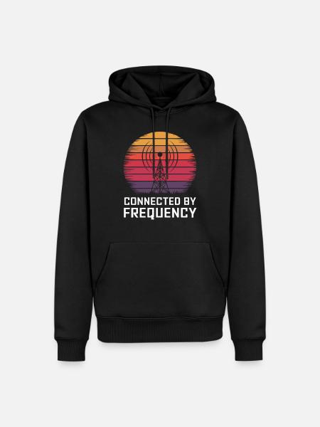 Amateur Radio Connected by Frequency - Men’s Premium Organic Hoodie - black