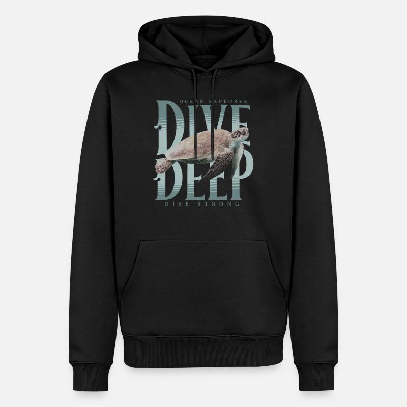 Tauchen Taucher - Männer Premium Bio Hoodie - Schwarz