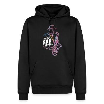 I Have Sax Appeal Jazz Music - Men’s Premium Organic Hoodie - black - Front - Nico (187cm)