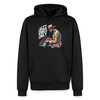 Jazz Vibes Uniquement l’art musicien - Sweat à capuche Premium bio Homme - noir - Devant - Nico (187cm)