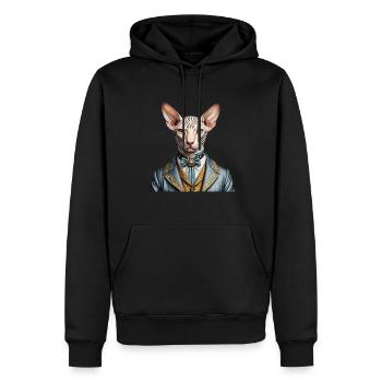 Elegante Sphynx - Männer Premium Bio Hoodie - Schwarz - Vorne - Nico (187cm)