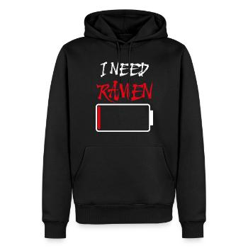 J’ai besoin de Ramen Anime Japon Amateurs de nouilles culinaires - Sweat à capuche Premium bio Homme - noir - Devant - Nico (187cm)