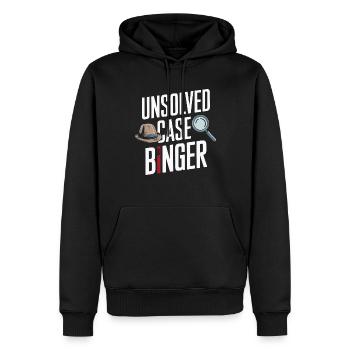 Fan de true crime pour les amateurs de séries policières et - Sweat à capuche Premium bio Homme - noir - Devant - Nico (187cm)