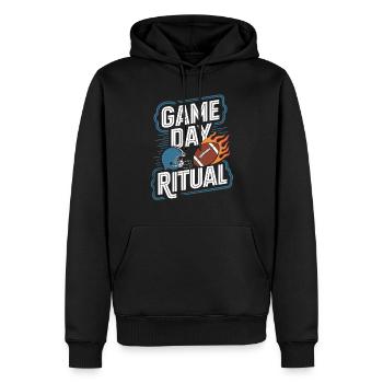 Touchdown Zeit Für Football Fans und - Männer Premium Bio Hoodie - Schwarz - Vorne - Nico (187cm)