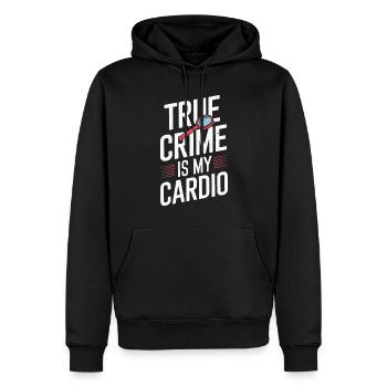 Fan de true crime pour les amateurs de séries policières et - Sweat à capuche Premium bio Homme - noir - Devant - Nico (187cm)