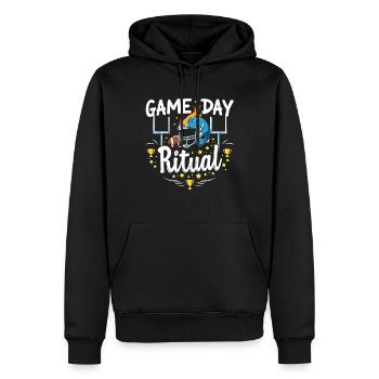 Touchdown Zeit Für Football Fans und - Männer Premium Bio Hoodie - Schwarz - Vorne - Nico (187cm)