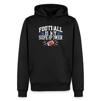 Touchdown Zeit Für Football Fans und - Männer Premium Bio Hoodie - Schwarz - Vorne - Nico (187cm)