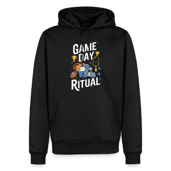 Touchdown Zeit Für Football Fans und - Männer Premium Bio Hoodie - Schwarz - Vorne - Nico (187cm)