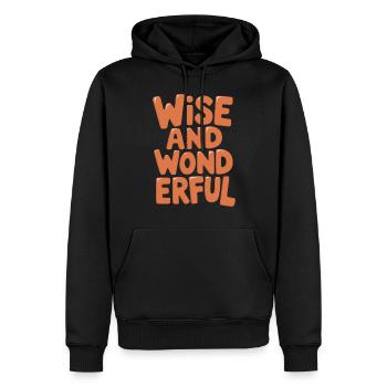 Wise And Wonderful Birthday Getting Older - Men’s Premium Organic Hoodie - black - Front - Nico (187cm)