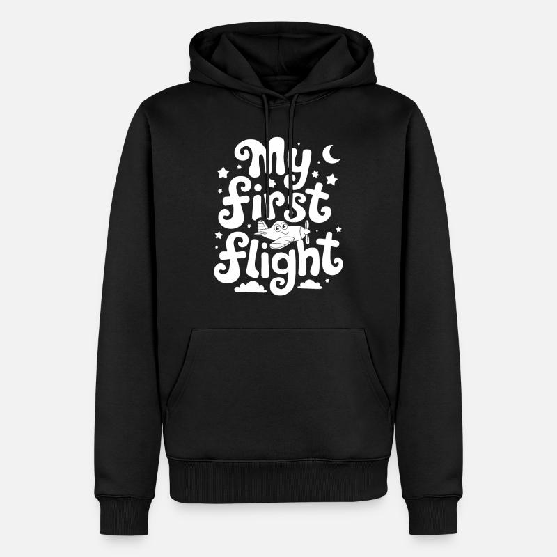 Mon premier vol Aventure imaginative - Sweat à capuche Premium bio Homme - noir