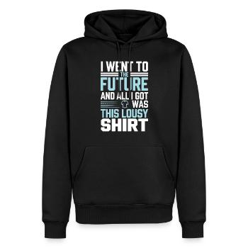 Passionné de science-fiction et de voyage dans le temps - Sweat à capuche Premium bio Homme - noir - Devant - Nico (187cm)
