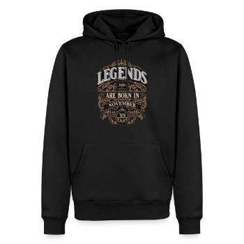 2020 Novembre Né Anniversaire Année de naissance - Sweat à capuche Premium bio Homme - noir - Devant - Nico (187cm)