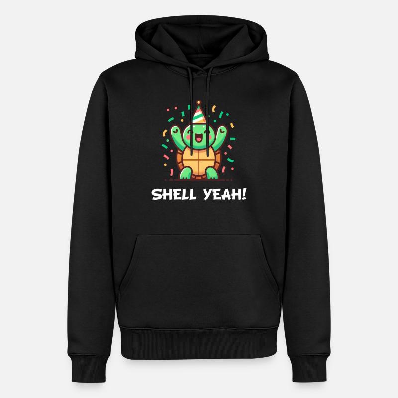 Shell ! Célébration Tortue - Sweat à capuche Premium bio Homme - noir