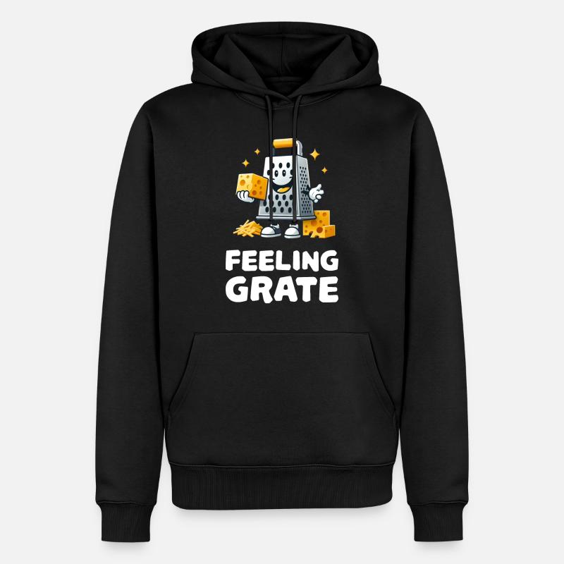 Feeling Grate Käsereibe - Männer Premium Bio Hoodie - Schwarz