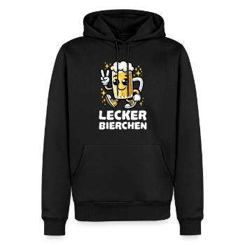 Lecker Bierchen Cartoon - Männer Premium Bio Hoodie - Schwarz - Vorne - Nico (187cm)